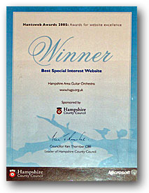 Certificate of web excellence