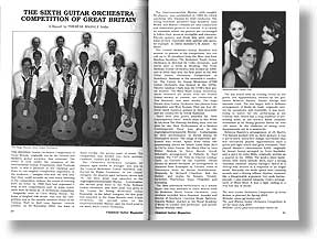 Article entitled The Sixth Guitar Orchestra Compeition of Great Britain
