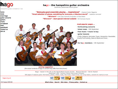 HAGO website 2006