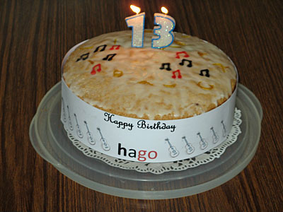 hago's 13th birthday cake