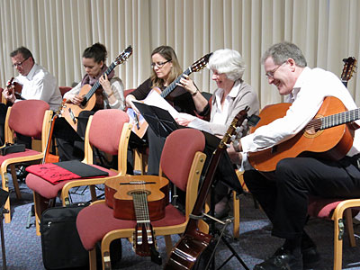 Setting up for our concert in Hythe - 2014