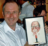 Derek Hasted and caricature - in that order!