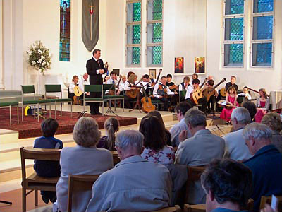 West Sussex Guitar Club, directed by Sasha Levtov in a concert shared with Hampshire Guitar Orchestra