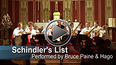 Video clip of Schindler's List (Hampshire Guitar Orchestra & Bruce Paine)