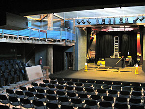 The interior of The Oliver Theatre Bedales School Petersfield