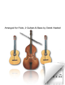 Time In A Bottle - for flute, 2 guitars and a bass instrument arr. Derek Hasted