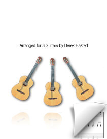 Rudolph The Red-nosed Reindeer - fun arrangement for early intermediate guitar trio or large ensemble arr. Derek Hasted