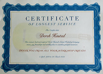 Long Service Certificate